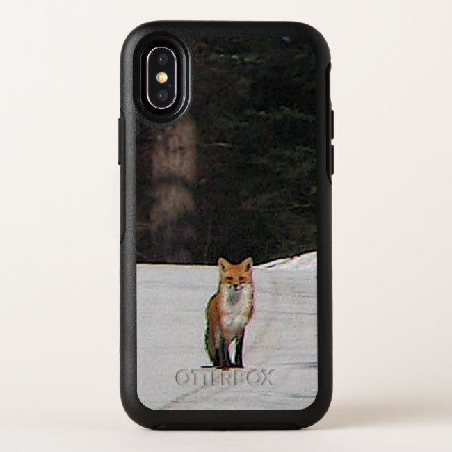 Snowy Road with Red Fox OtterBox iPhone X Case