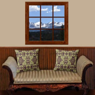Snowy Rocky Mountains Colorado Fake Window View Poster