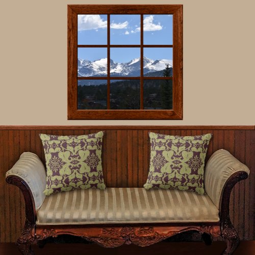 Snowy Rocky Mountains Colorado Fake Window View Poster