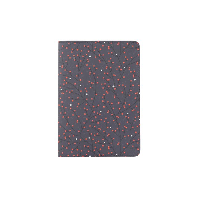 Snowy Rowanberry Grove Passport Holder (Front)
