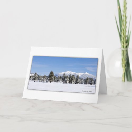 Snowy San Francisco Peaks Custom Inside Greeting Holiday Card