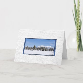 Snowy San Francisco Peaks Custom Inside Greeting