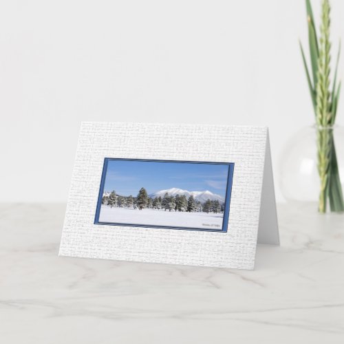 Snowy San Francisco Peaks Custom Inside Greeting Holiday Card