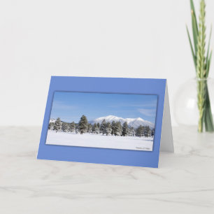 Snowy San Francisco Peaks Custom Inside Greeting Holiday Card