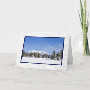 Snowy San Francisco Peaks Photo Custom Greeting Holiday Card