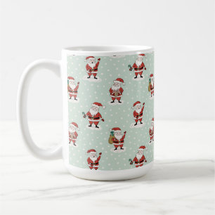 Snowy Santa Christmas Coffee Mug