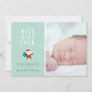 Snowy Santa Holiday Card