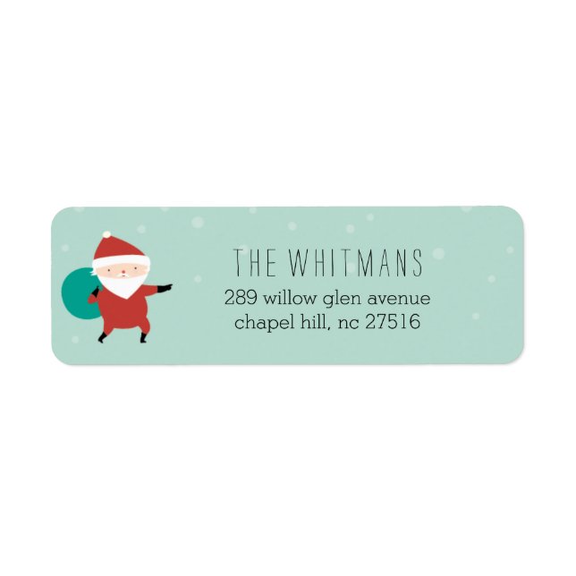 Snowy Santa Label (Front)