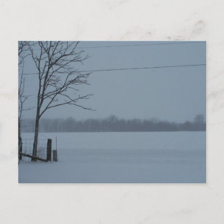 Snowy Scene From Central Indiana Postcard