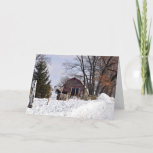 Snowy Scene in Amish Country Holiday Card