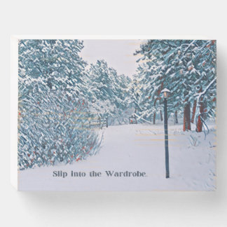 Snowy Scene Wooden Sign