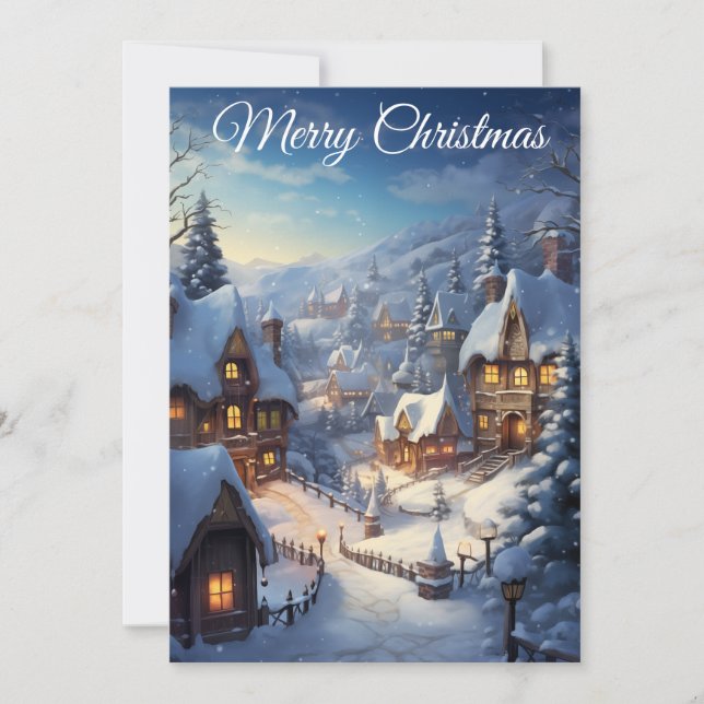 Snowy Serenity Village II: Christmas Card  (Front)