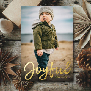 Snowy Skies Foil Holiday Card