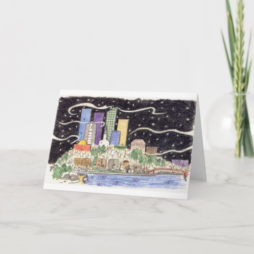 Snowy Skyline card