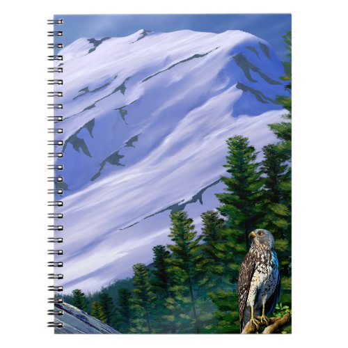 Snowy Slopes Mountain Winter  Notebook