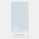 Snowy Snowflakes Wintery Fridge Notepad