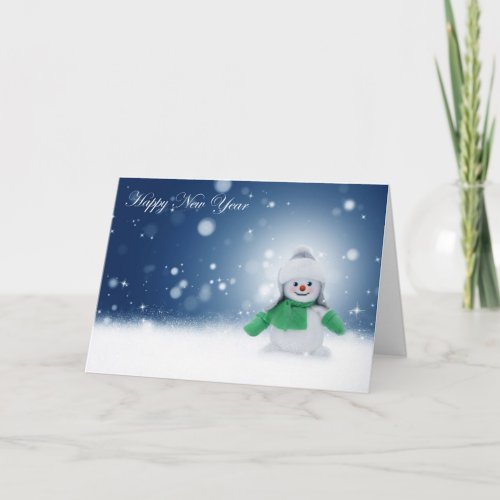 Snowy Snowman Christmas Scene card