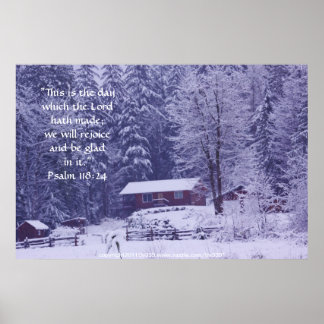 Snowy Splendor 3 Print w/Scripture Verse
