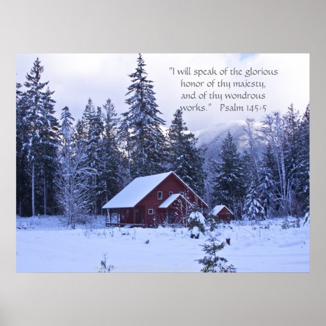 Snowy Splendor Print w/Scripture Verse (Front)