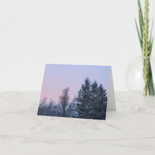 Snowy Sunset in the Country Holiday Card