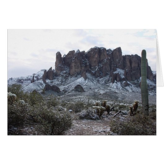 Snowy Superstition Mountains Cards (Front Horizontal)