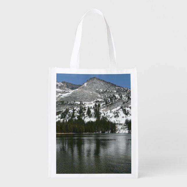 Snowy Tenaya Lake Yosemite National Park Photo Grocery Bag (Front)