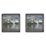 Snowy Tenaya Lake Yosemite National Park Photo Gunmetal Finish Cufflinks