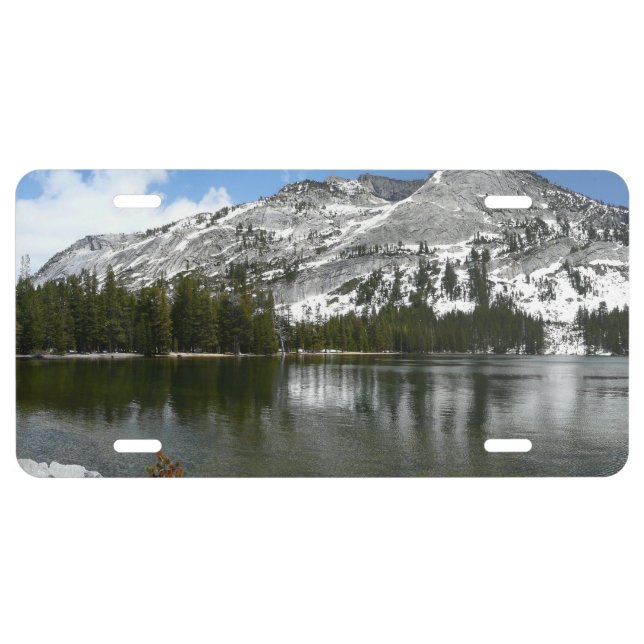 Snowy Tenaya Lake Yosemite National Park Photo License Plate (Front)