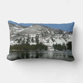Snowy Tenaya Lake Yosemite National Park Photo Lumbar Pillow
