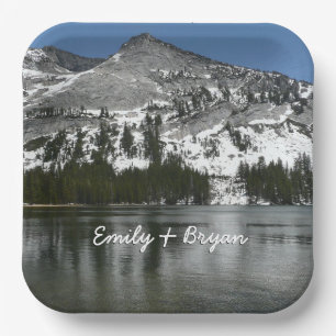 Snowy Tenaya Lake Yosemite National Park Photo Paper Plates