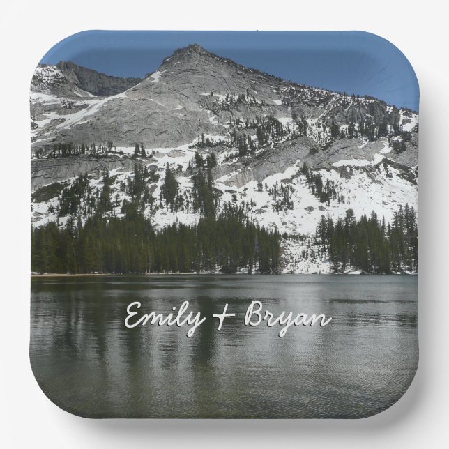 Snowy Tenaya Lake Yosemite National Park Photo Paper Plates (Front)