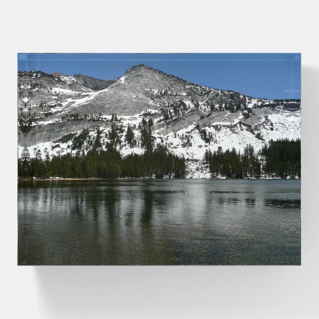 Snowy Tenaya Lake Yosemite National Park Photo Paperweight (Front)