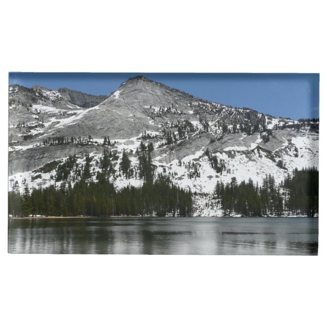 Snowy Tenaya Lake Yosemite National Park Photo Place Card Holder (Front)
