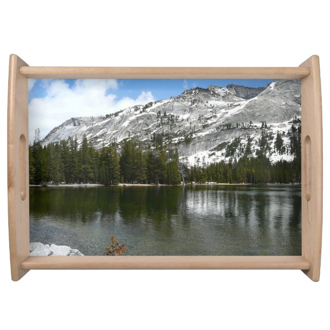 Snowy Tenaya Lake Yosemite National Park Photo Serving Tray (Front)