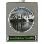 Snowy Tenaya Lake Yosemite National Park Photo Silver Plated Banner Ornament