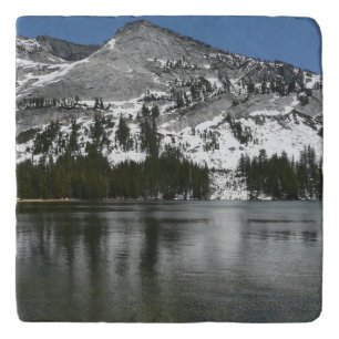 Snowy Tenaya Lake Yosemite National Park Photo Trivet