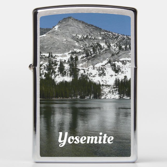Snowy Tenaya Lake Yosemite National Park Photo Zippo Lighter (Front)