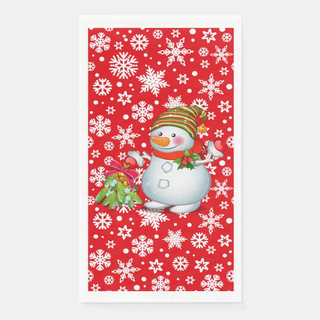 Snowy The Snowman  Paper Guest Towels (Front)