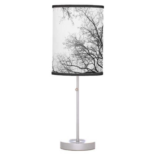 Snowy Tree Silhouettes 1 minimal wall decor   Table Lamp