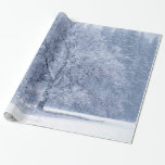 Snowy Tree Winter Frozen Scene Wrapping Paper