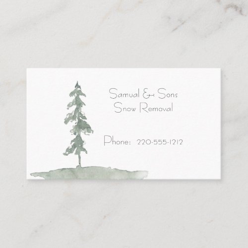 Snowy Tree Winter Scene Business Card