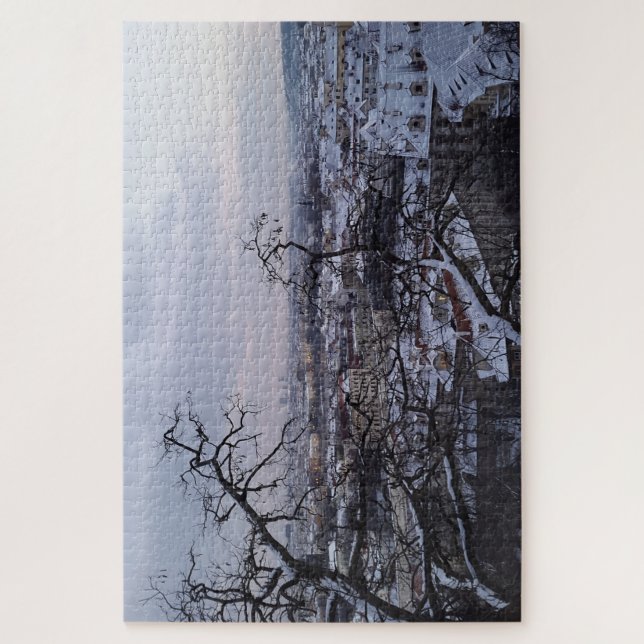 Snowy Trees in Prague Jigsaw Puzzle (Vertical)