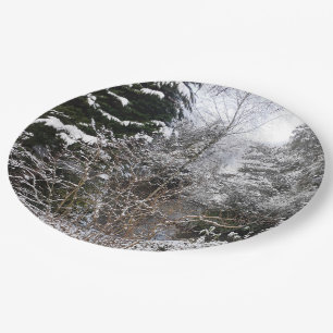 Snowy Trees  Paper Plates