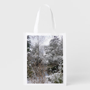 Snowy Trees Reusable Bag