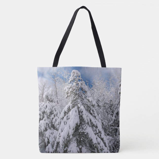 Snowy Trees Tote Bag (Front)