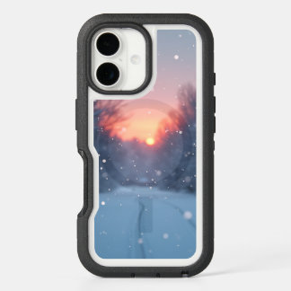 snowy twilight iPhone 16 case