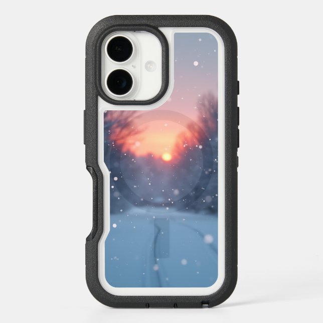 snowy twilight otterbox iPhone case (Back)