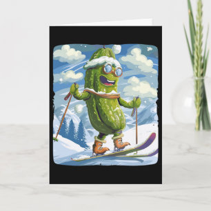 Snowy Vacation With Cross-country Skiing For Pickl Card