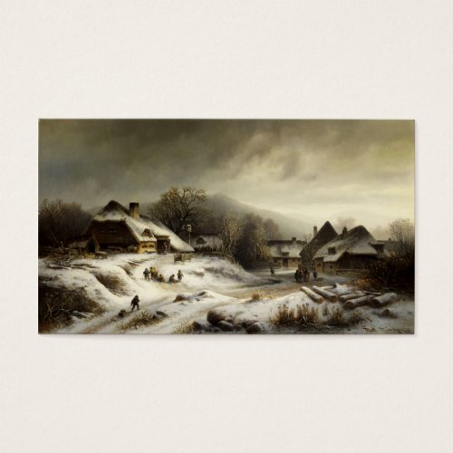 Snowy Village and Landscape Business Card