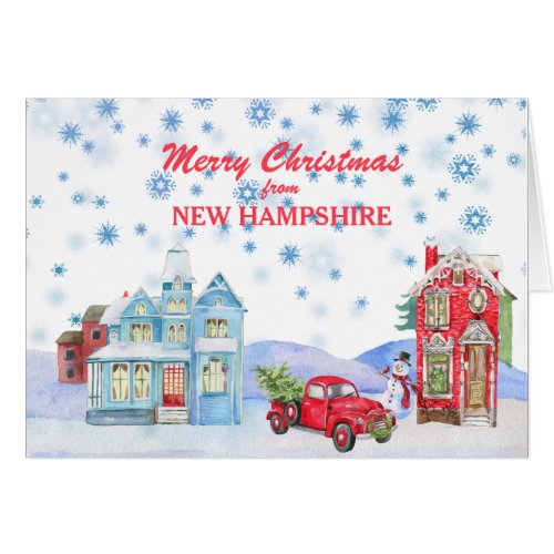 Snowy Village from New Hampshire Christmas Card